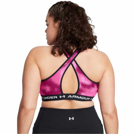 Спортни сутиени Under Armour Mid Print Pink Under Armour Mid Print Pink Спортни сутиени