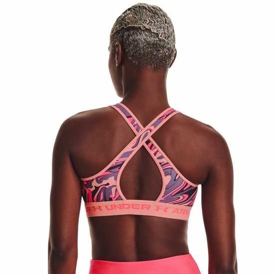 Спортни сутиени Under Armour Mid Print Pink Under Armour Mid Print Pink Спортни сутиени