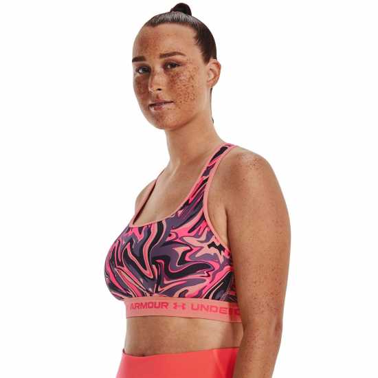 Спортни сутиени Under Armour Mid Print Pink Under Armour Mid Print Pink Спортни сутиени