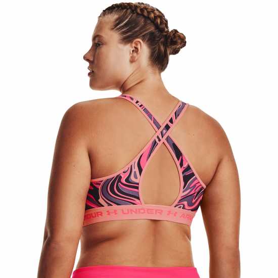 Спортни сутиени Under Armour Mid Print Pink Under Armour Mid Print Pink Спортни сутиени