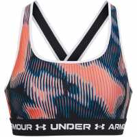 Under Armour Mid Print Blue/Orange Спортни сутиени