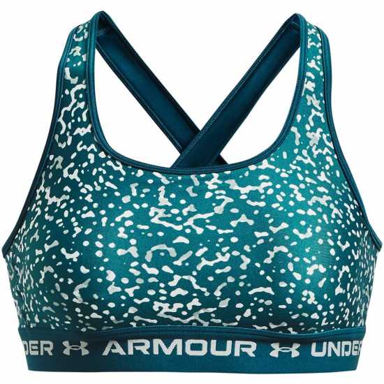 Under Armour Mid Print Green Спортни сутиени