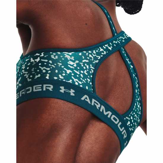 Under Armour Mid Print Green Спортни сутиени