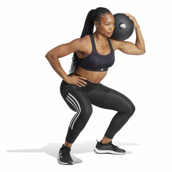 Adidas Tlrdim Hs Bra Medium Impact Sports Womens Black Спортни сутиени