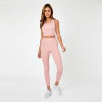 Jack Wills Active Seamless Ribbed High Waisted Leggings Pink Дамски клинове за фитнес