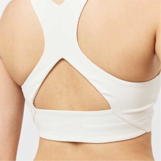 Usa Pro Pro Medium Impact Cross Back Bra Womens Крем Спортни сутиени