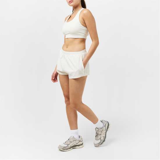 Usa Pro Pro Medium Impact Cross Back Bra Womens Крем Спортни сутиени