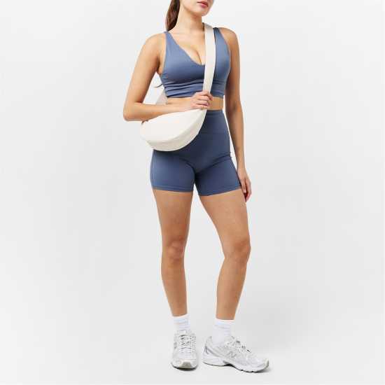 Usa Pro Pro Medium Impact V Neck Bra Womens Буря Спортни сутиени