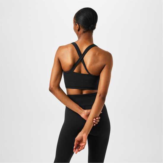 Usa Pro Pro Square Neck Bra Womens Черно Спортни сутиени