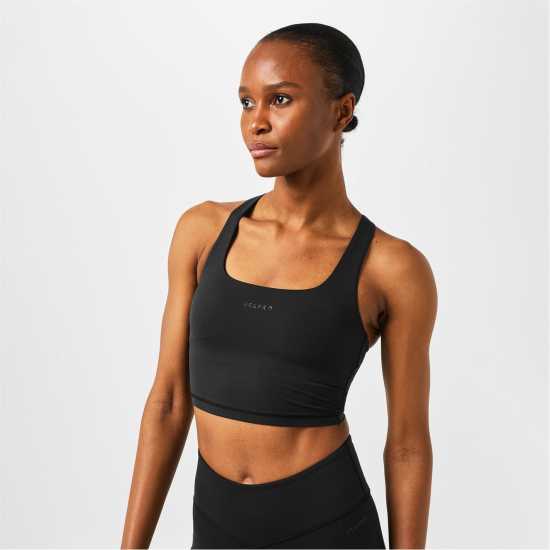 Usa Pro Pro Square Neck Bra Womens Черно Спортни сутиени