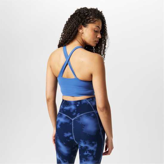 Usa Pro Pro Square Neck Bra Womens Бижу Син Спортни сутиени