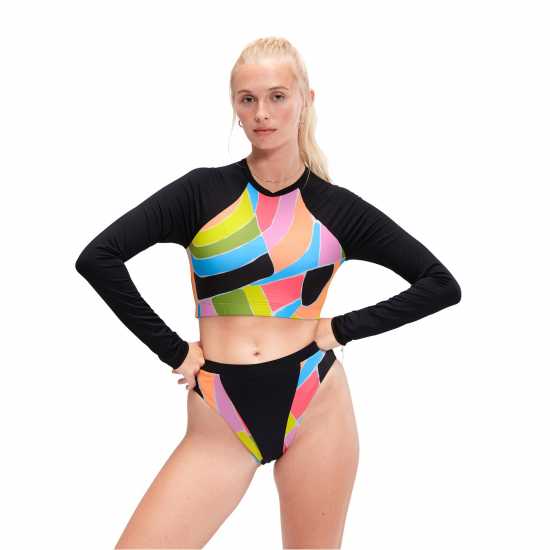 Speedo Printed Long-Sleeve Performance Gym Top Speedo Printed Long-Sleeve Performance Gym Top
