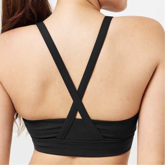 Usa Pro Pro V Front Bra Womens Черно Спортни сутиени