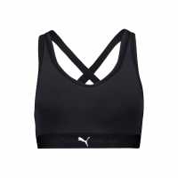 Puma Women Sporty Padded Top 1P Low Impact Sports Bra Womens Black Спортни сутиени