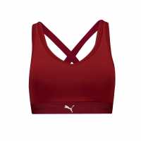 Puma Women Sporty Padded Top 1P Low Impact Sports Bra Womens Burgundy Спортни сутиени
