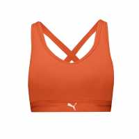 Puma Women Sporty Padded Top 1P Low Impact Sports Bra Womens Flame orange Спортни сутиени