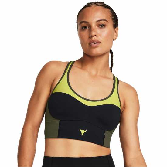 Under Armour Armour Pjt Rck Lets Go Ll Infty Bra Medium Impact Sports Womens Black Спортни сутиени