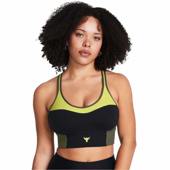 Under Armour Armour Pjt Rck Lets Go Ll Infty Bra Medium Impact Sports Womens Black Спортни сутиени