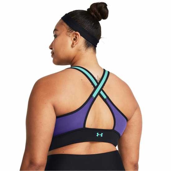Under Armour Armour Pjt Rck Lets Go Ll Infty Bra Medium Impact Sports Womens Purple Спортни сутиени