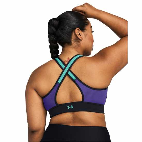 Under Armour Armour Pjt Rck Lets Go Ll Infty Bra Medium Impact Sports Womens Purple Спортни сутиени
