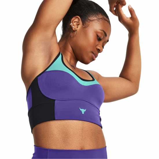 Under Armour Armour Pjt Rck Lets Go Ll Infty Bra Medium Impact Sports Womens Purple Спортни сутиени