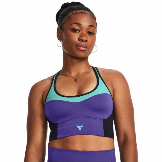 Under Armour Armour Pjt Rck Lets Go Ll Infty Bra Medium Impact Sports Womens Purple Спортни сутиени
