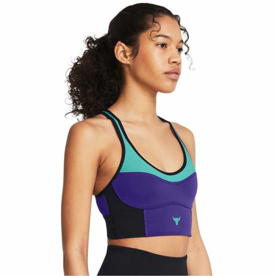 Under Armour Armour Pjt Rck Lets Go Ll Infty Bra Medium Impact Sports Womens Purple Спортни сутиени