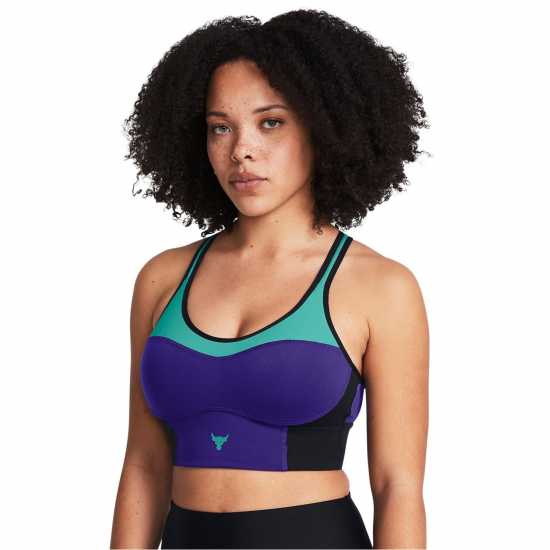 Under Armour Armour Pjt Rck Lets Go Ll Infty Bra Medium Impact Sports Womens Purple Спортни сутиени