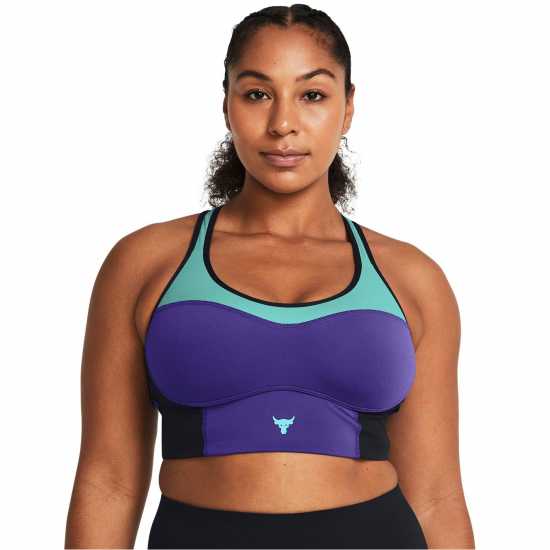 Under Armour Armour Pjt Rck Lets Go Ll Infty Bra Medium Impact Sports Womens Purple Спортни сутиени