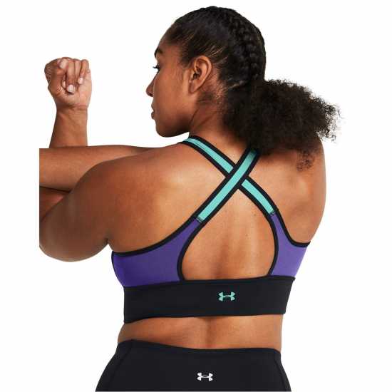 Under Armour Armour Pjt Rck Lets Go Ll Infty Bra Medium Impact Sports Womens Purple Спортни сутиени