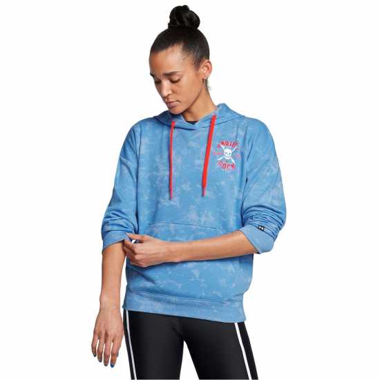 Under Armour Armour Pjt Rck W Udrground Terry Hd Hoody Womens Blue Дамски суичъри и блузи с качулки