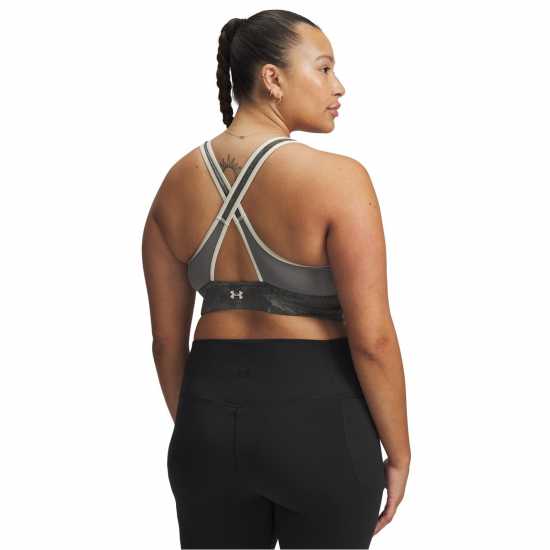 Under Armour Armour Pjt Rck Lg Ll Infty Pt Bra Medium Impact Sports Womens Green Спортни сутиени