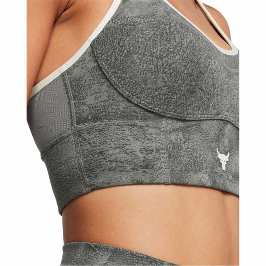 Under Armour Armour Pjt Rck Lg Ll Infty Pt Bra Medium Impact Sports Womens Green Спортни сутиени