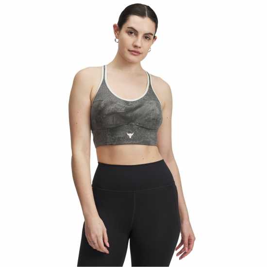 Under Armour Armour Pjt Rck Lg Ll Infty Pt Bra Medium Impact Sports Womens Green Спортни сутиени