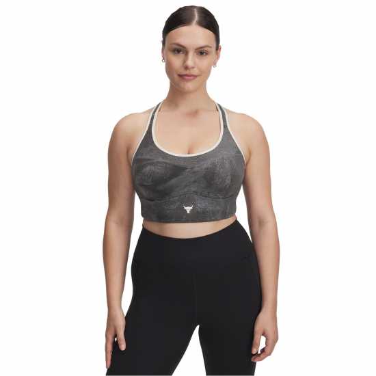 Under Armour Armour Pjt Rck Lg Ll Infty Pt Bra Medium Impact Sports Womens Green Спортни сутиени