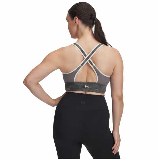 Under Armour Armour Pjt Rck Lg Ll Infty Pt Bra Medium Impact Sports Womens Green Спортни сутиени