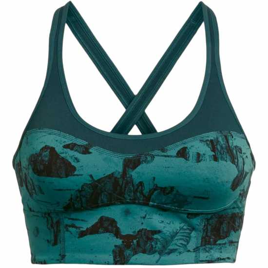 Under Armour Armour Pjt Rck Lg Ll Infty Pt Bra Medium Impact Sports Womens Green Спортни сутиени
