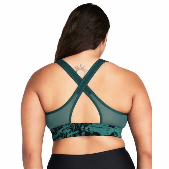 Under Armour Armour Pjt Rck Lg Ll Infty Pt Bra Medium Impact Sports Womens Green Спортни сутиени