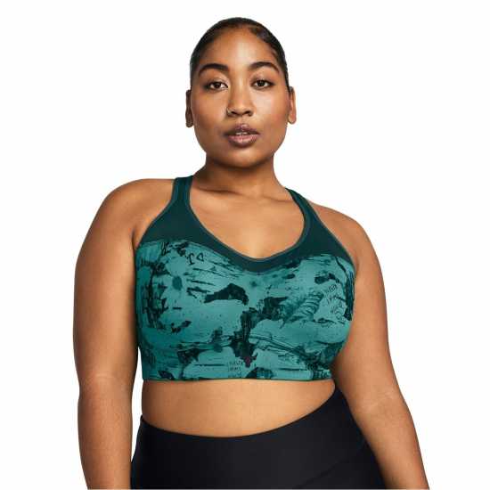 Under Armour Armour Pjt Rck Lg Ll Infty Pt Bra Medium Impact Sports Womens Green Спортни сутиени