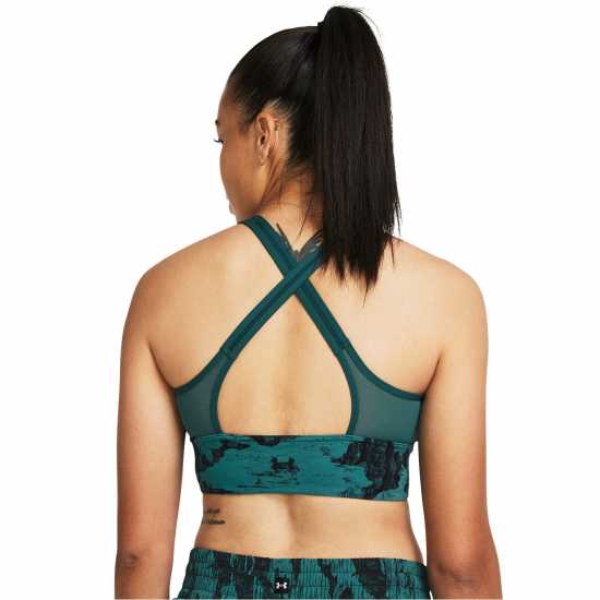 Under Armour Armour Pjt Rck Lg Ll Infty Pt Bra Medium Impact Sports Womens Green Спортни сутиени