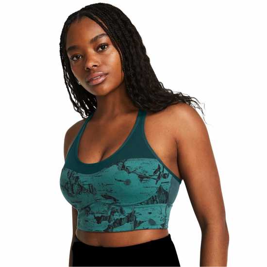 Under Armour Armour Pjt Rck Lg Ll Infty Pt Bra Medium Impact Sports Womens Green Спортни сутиени
