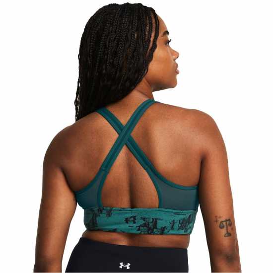 Under Armour Armour Pjt Rck Lg Ll Infty Pt Bra Medium Impact Sports Womens Green Спортни сутиени