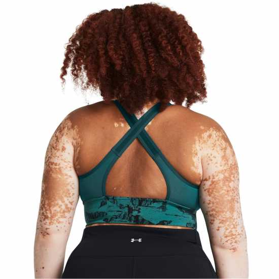 Under Armour Armour Pjt Rck Lg Ll Infty Pt Bra Medium Impact Sports Womens Green Спортни сутиени
