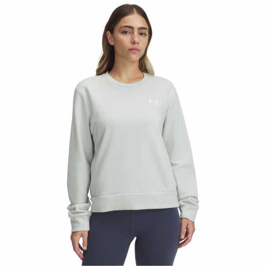 Under Armour Women's Rival Terry Crew Sweatshirt Green 