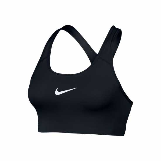Nike Swoosh Women's Medium-Support 1-Piece Pad Sports Bra Black Спортни сутиени