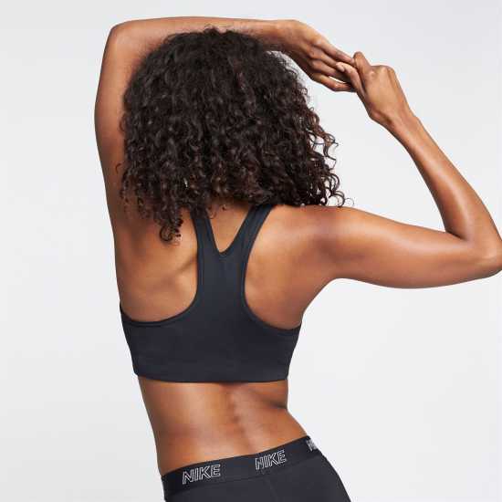 Nike Swoosh Women's Medium-Support 1-Piece Pad Sports Bra Black Спортни сутиени