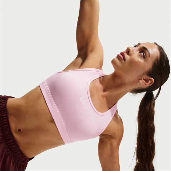 Nike Swoosh Women's Medium-Support 1-Piece Pad Sports Bra Pink Foam 
