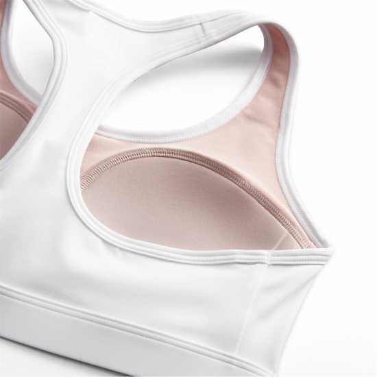 Nike Swoosh Women's Medium-Support 1-Piece Pad Sports Bra White Спортни сутиени