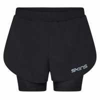 Skins Дамски Шорти Sr3 Superpose Performance Shorts Womens Black Дамски клинове за фитнес