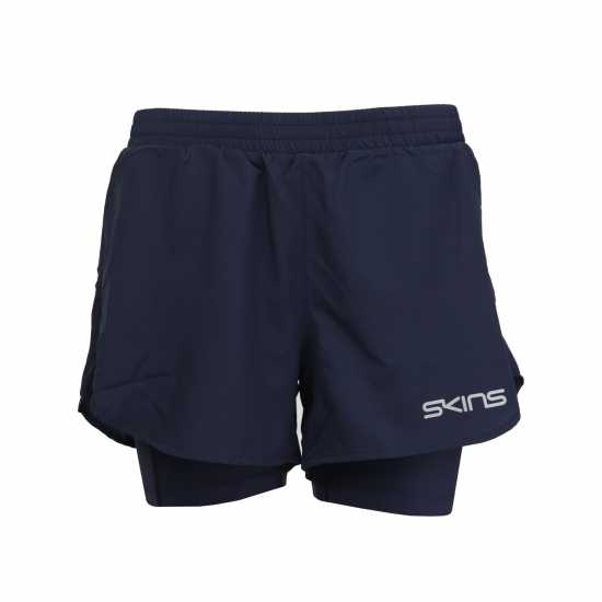 Skins Дамски Шорти Sr3 Superpose Performance Shorts Womens Морска синьо Дамски клинове за фитнес